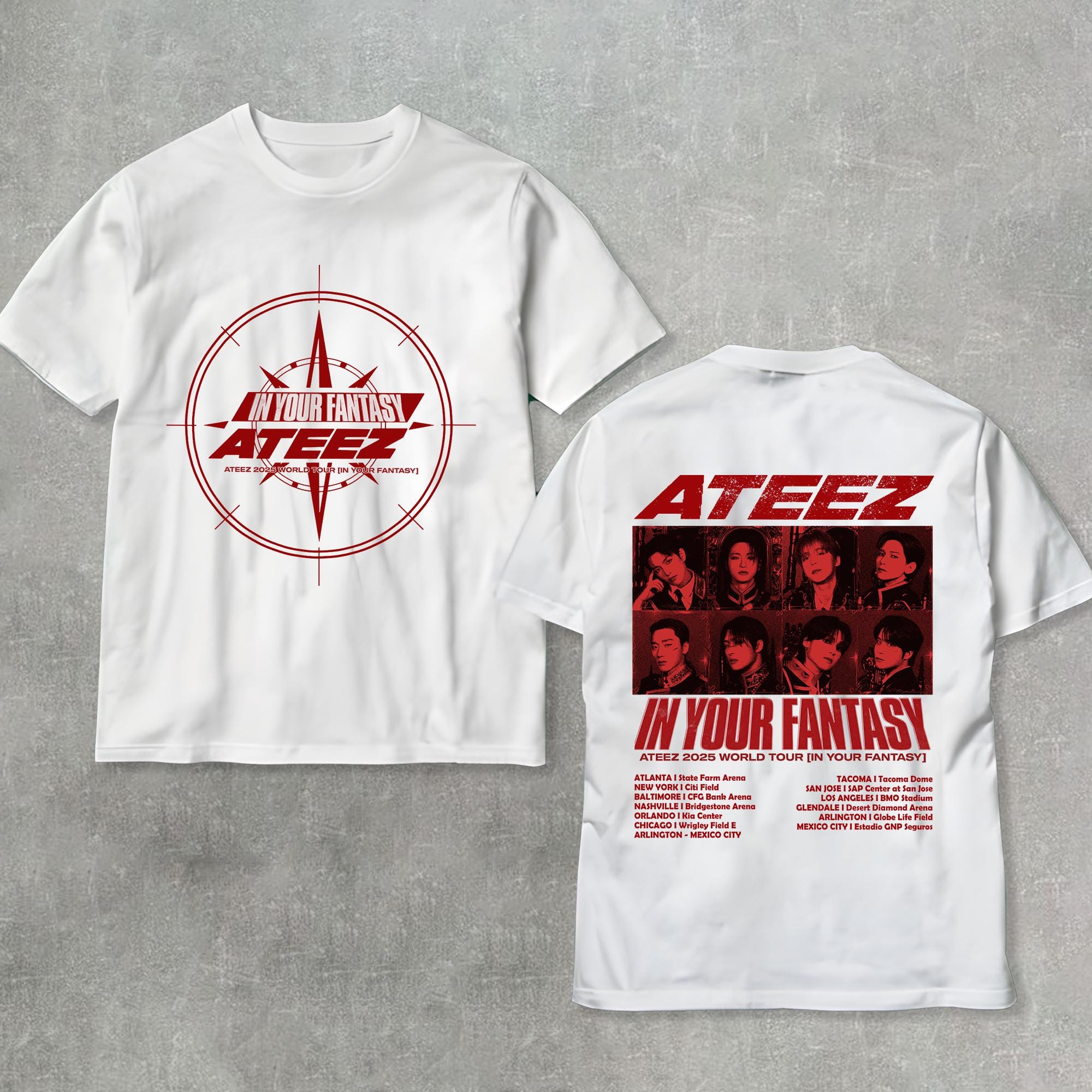 Retro Ateez 2025 World Tour in Your Fantasy Shirt, ATEEZ