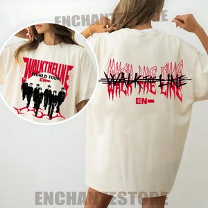 ENHYPEN walk the line Tシャツ ENHYPEN World Tour WALK THE LINE T-shirt (Fan-made