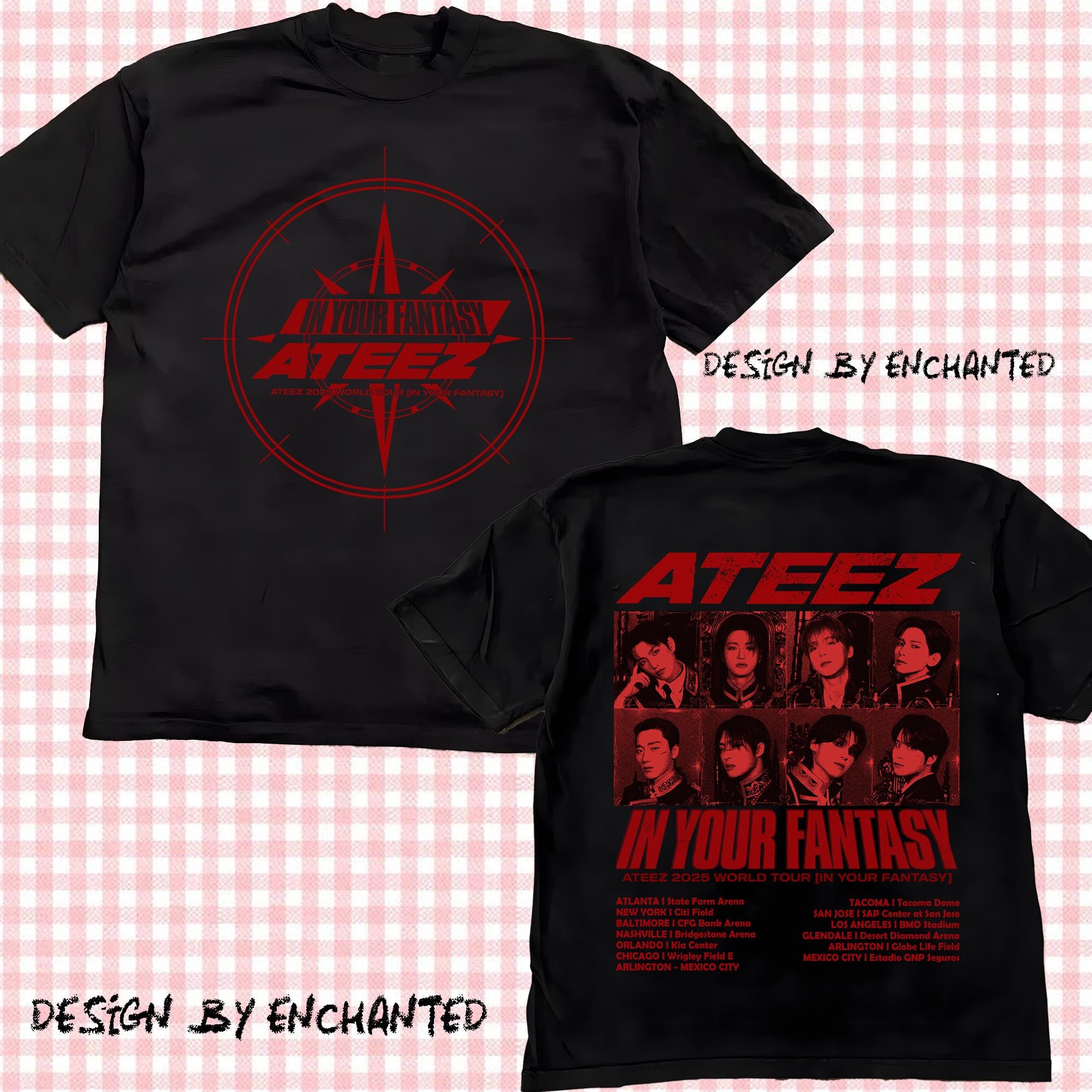 Retro Ateez 2025 World Tour in Your Fantasy Shirt, ATEEZ