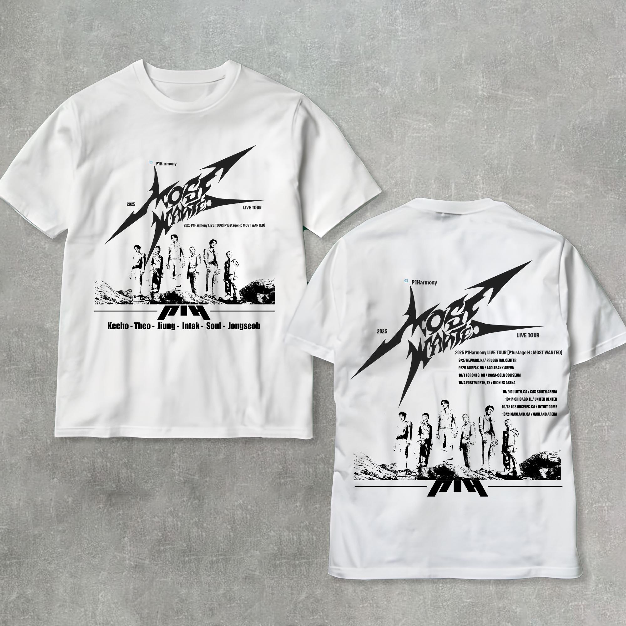 P1Harmony UTOP1A ツアー MD Tシャツ P1harmony Duh! Tshirt, P1harmony Utop1a Tour T-shirt