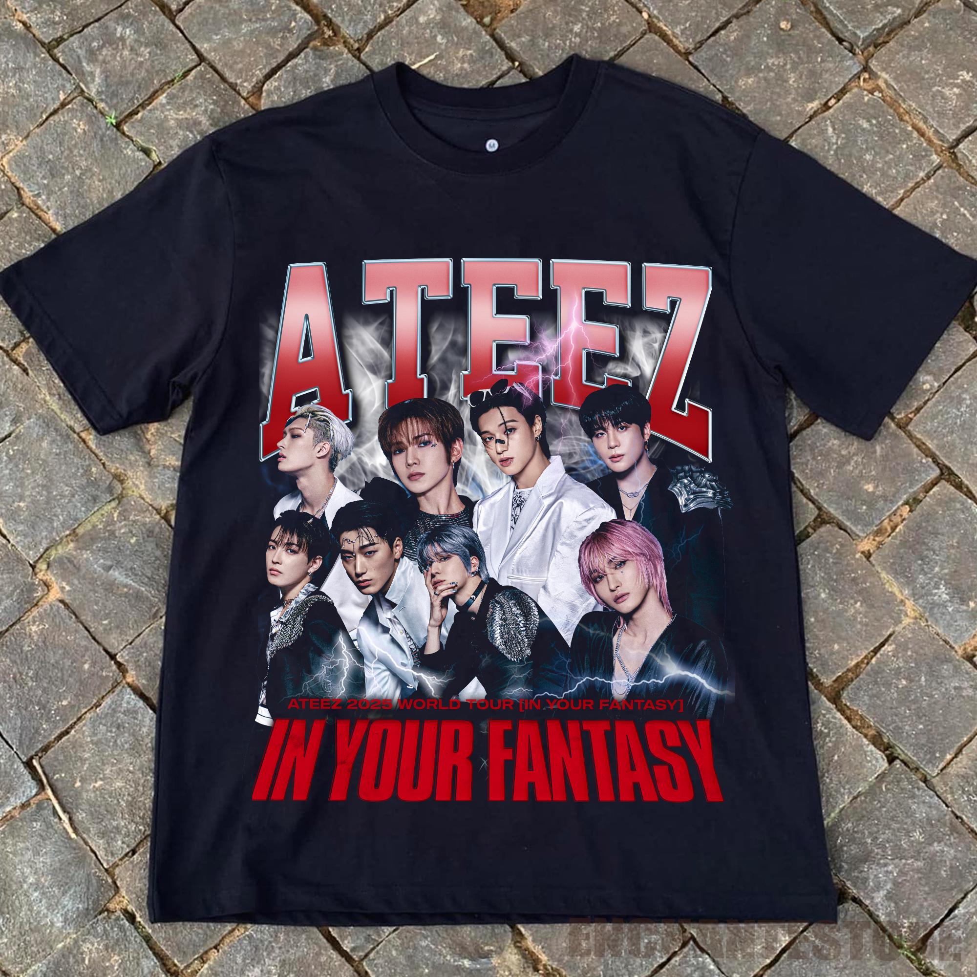 ATEEZ 2025 アメツ 限定 US T-SHIRT TOUR ver. 2025 ATEEZ In Your Fantasy World Tour North America Washed T