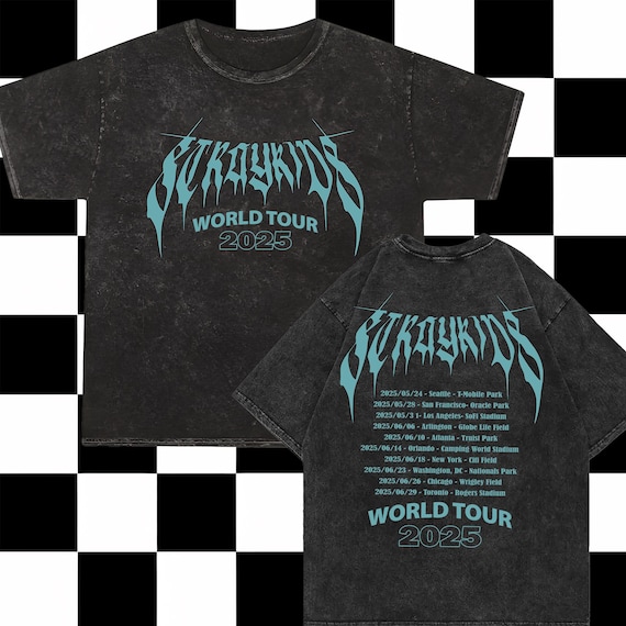 Stray Kids Domiate World Tour 2025 Mineral Washed Shirt, Stray