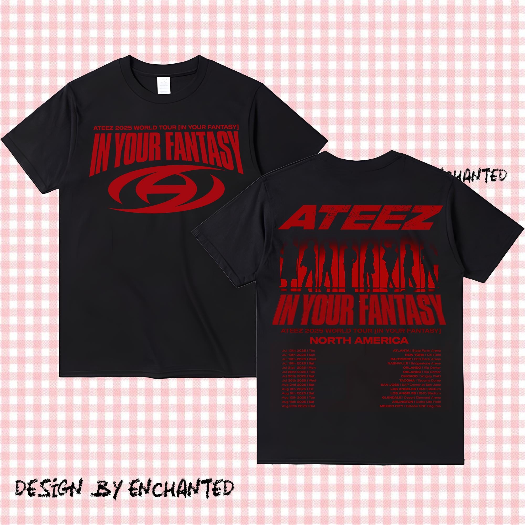 ATEEZ 2025 アメツ 限定 US T-SHIRT TOUR ver. 2025 ATEEZ In Your Fantasy World Tour North America Washed T