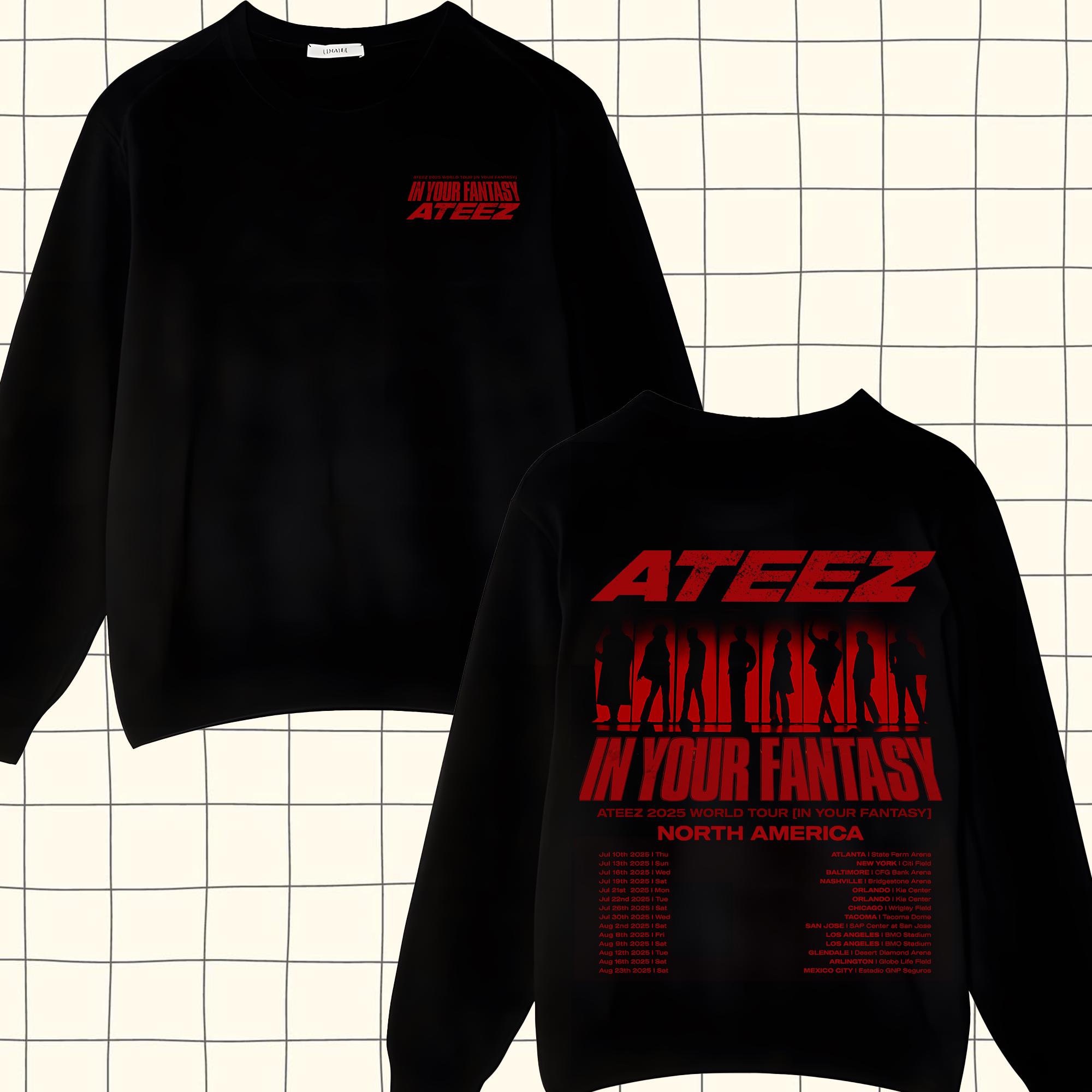 Retro Ateez 2025 World Tour in Your Fantasy Shirt, ATEEZ Golden