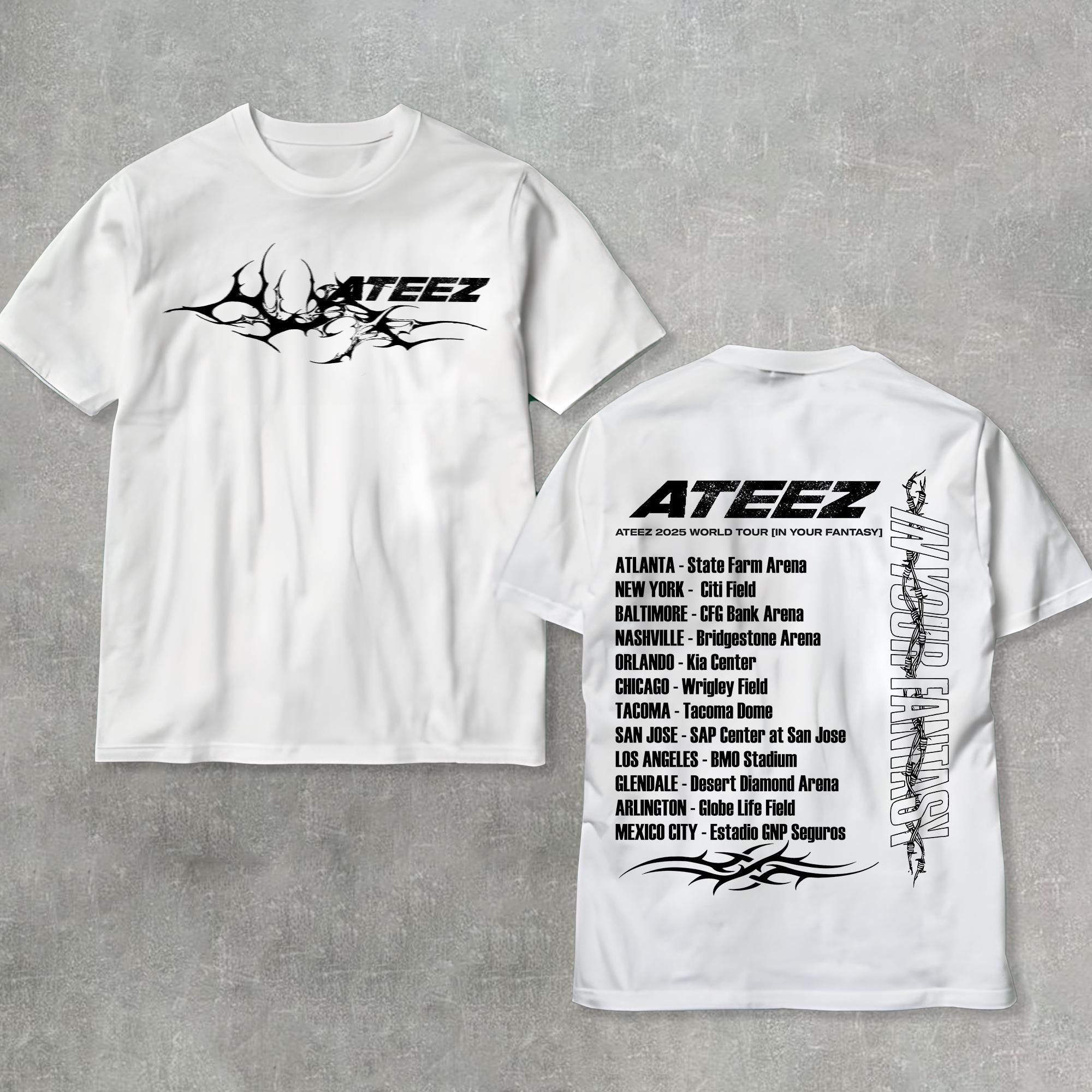 Retro Ateez 2025 World Tour in Your Fantasy Shirt, Ateez World
