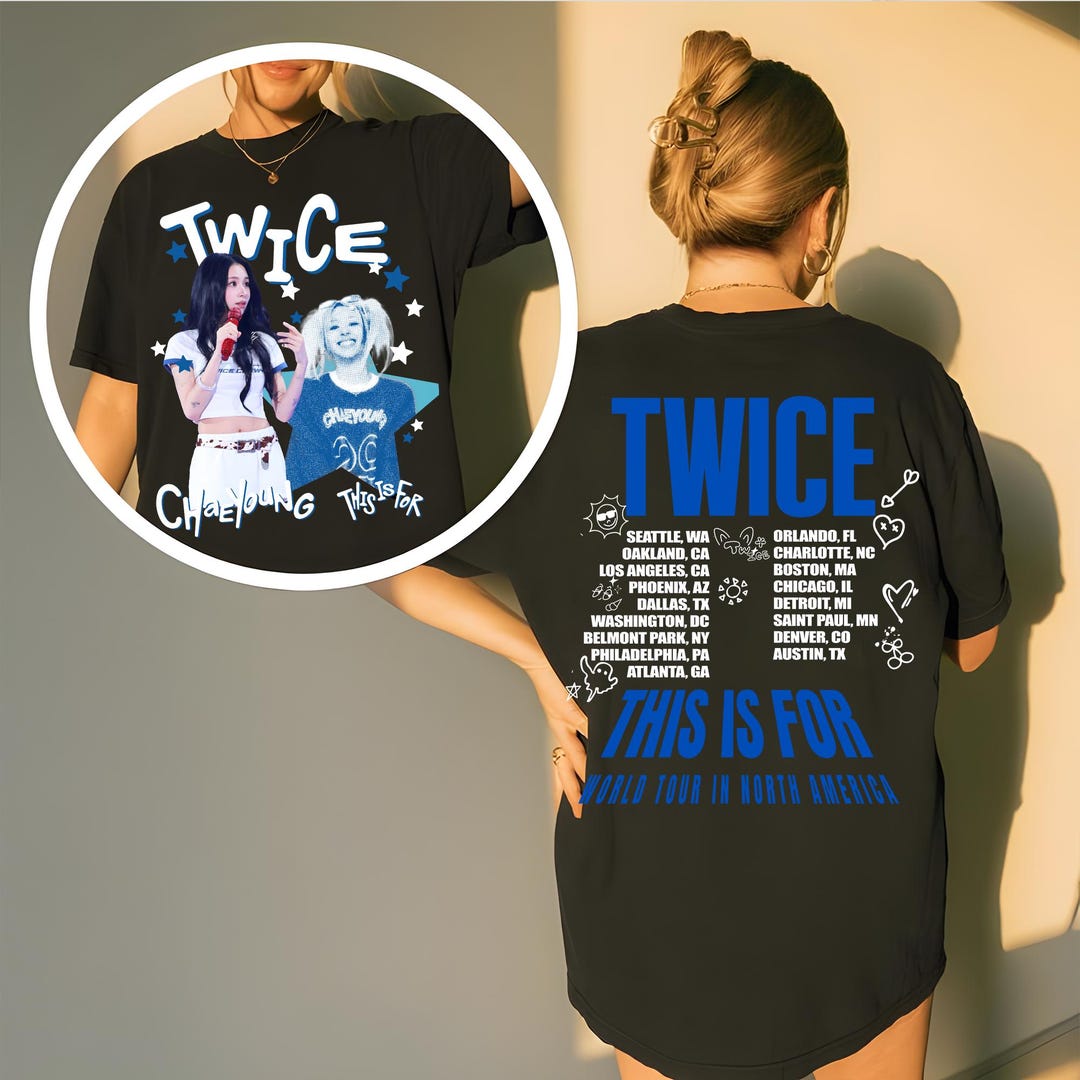 TWICE THIS IS FOR Tシャツ Chaeyoung チェヨン L Twice Chaeyoung World Tour Shirt, Twice This is for World Tour
