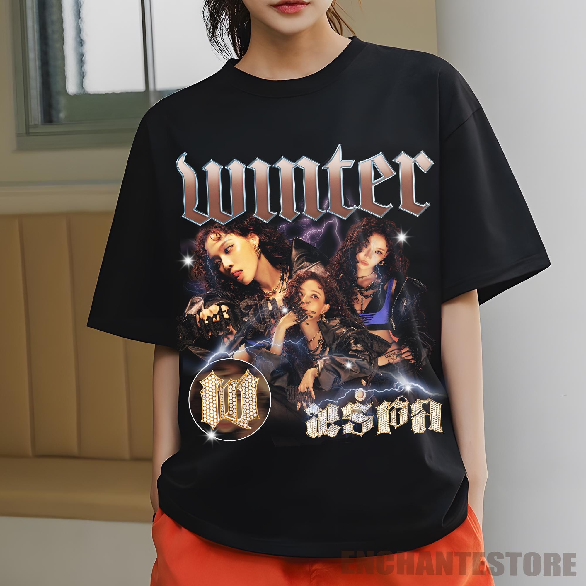 aespa dirty work Tシャツ　ウィンター aespa Official Merch Dirty Work Jersey T-Shirt | Amazon.com