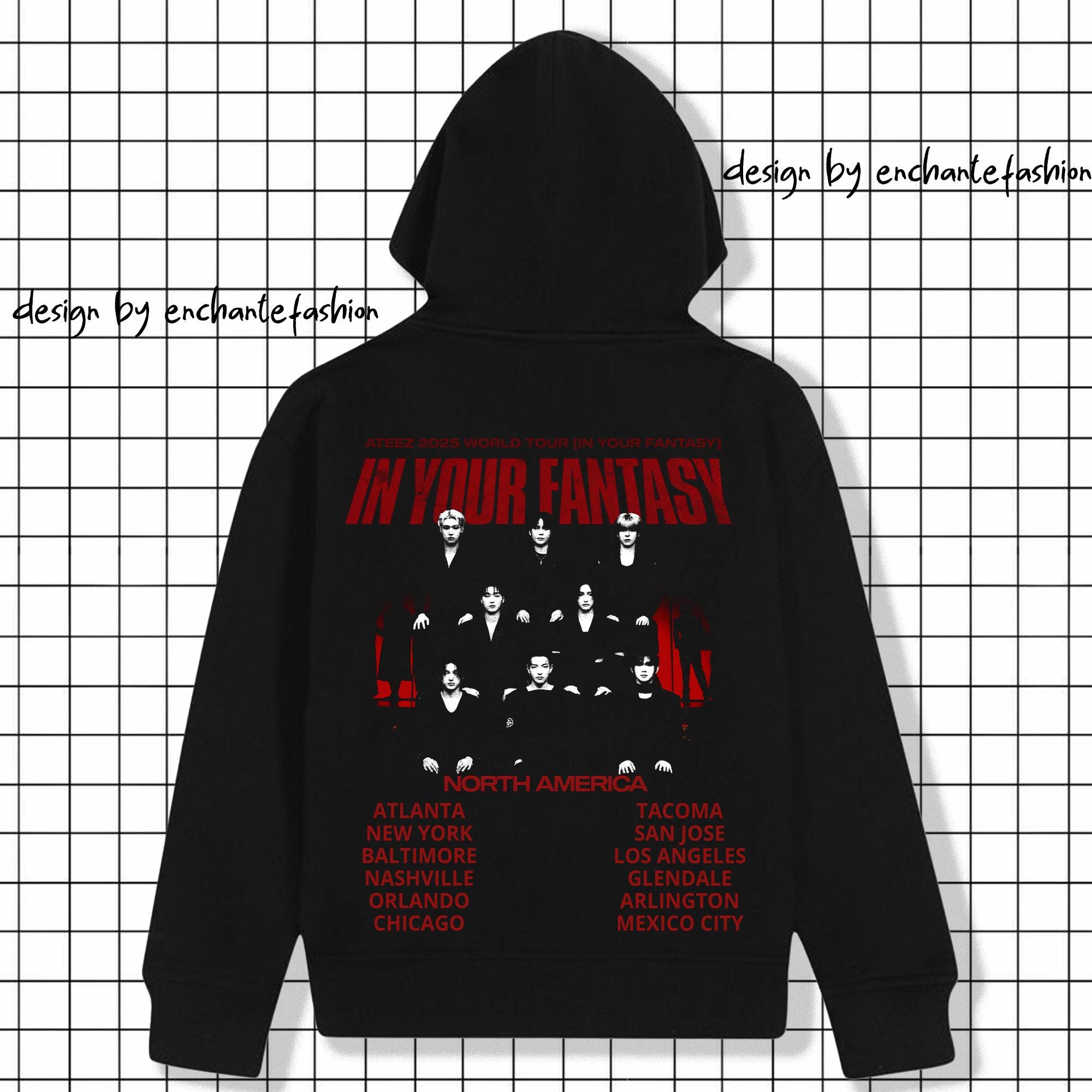 Ateez 2025 World Tour in Your Fantasy Zip Hoodie, ATEEZ
