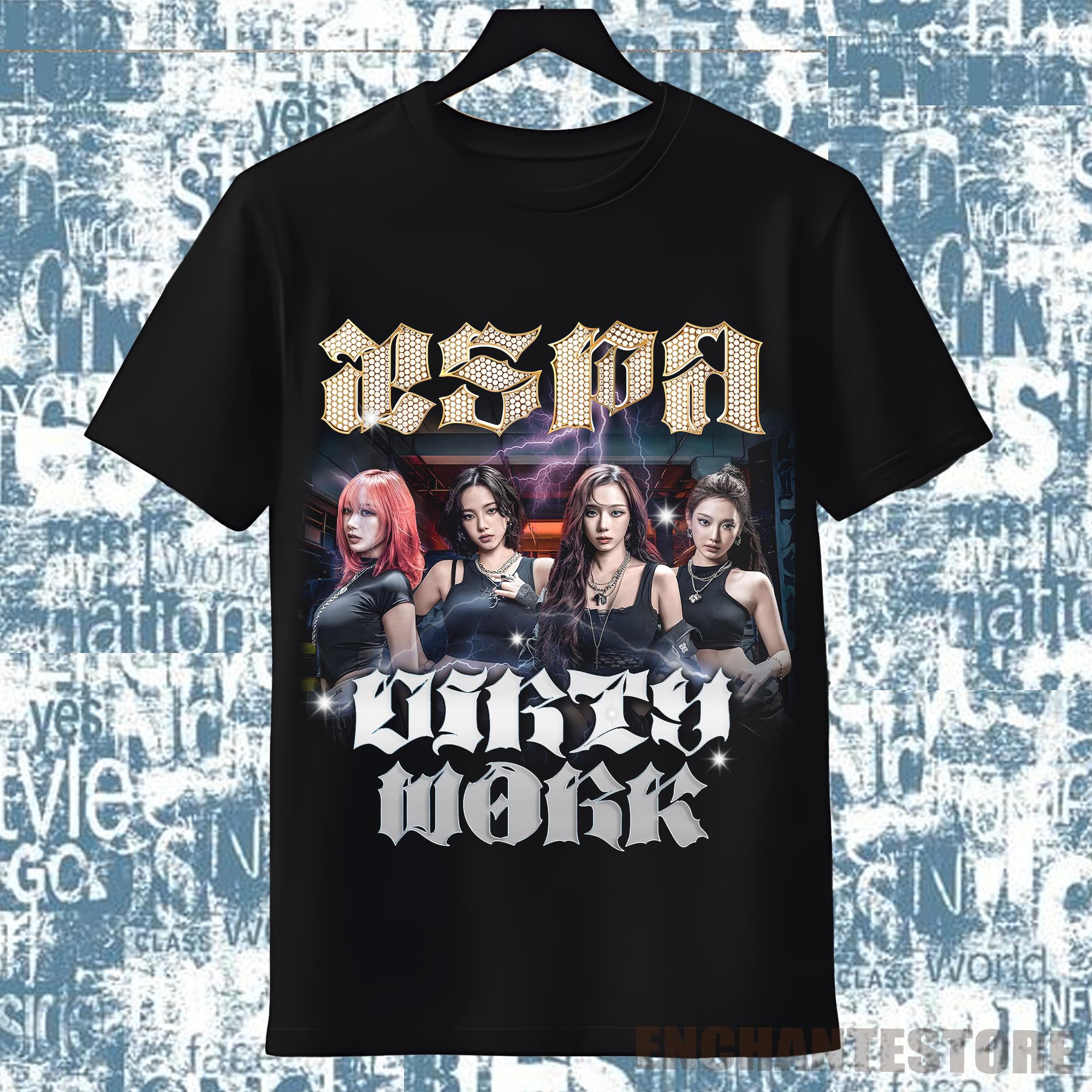 Retro Aespa Dirty Work Shirt, 2025 Aespa Live Tour Synk