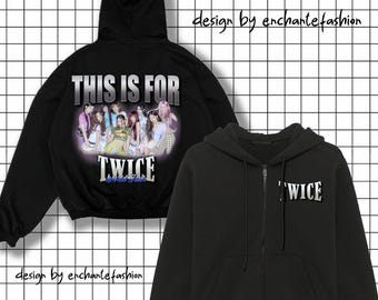 Retro Twice This Is For World Tour in US 2026 Zip Hoodie, Twice This Is For Part2 Zip Hoodie, This Is For World Tour Part 2 Zip Up Hoodie
