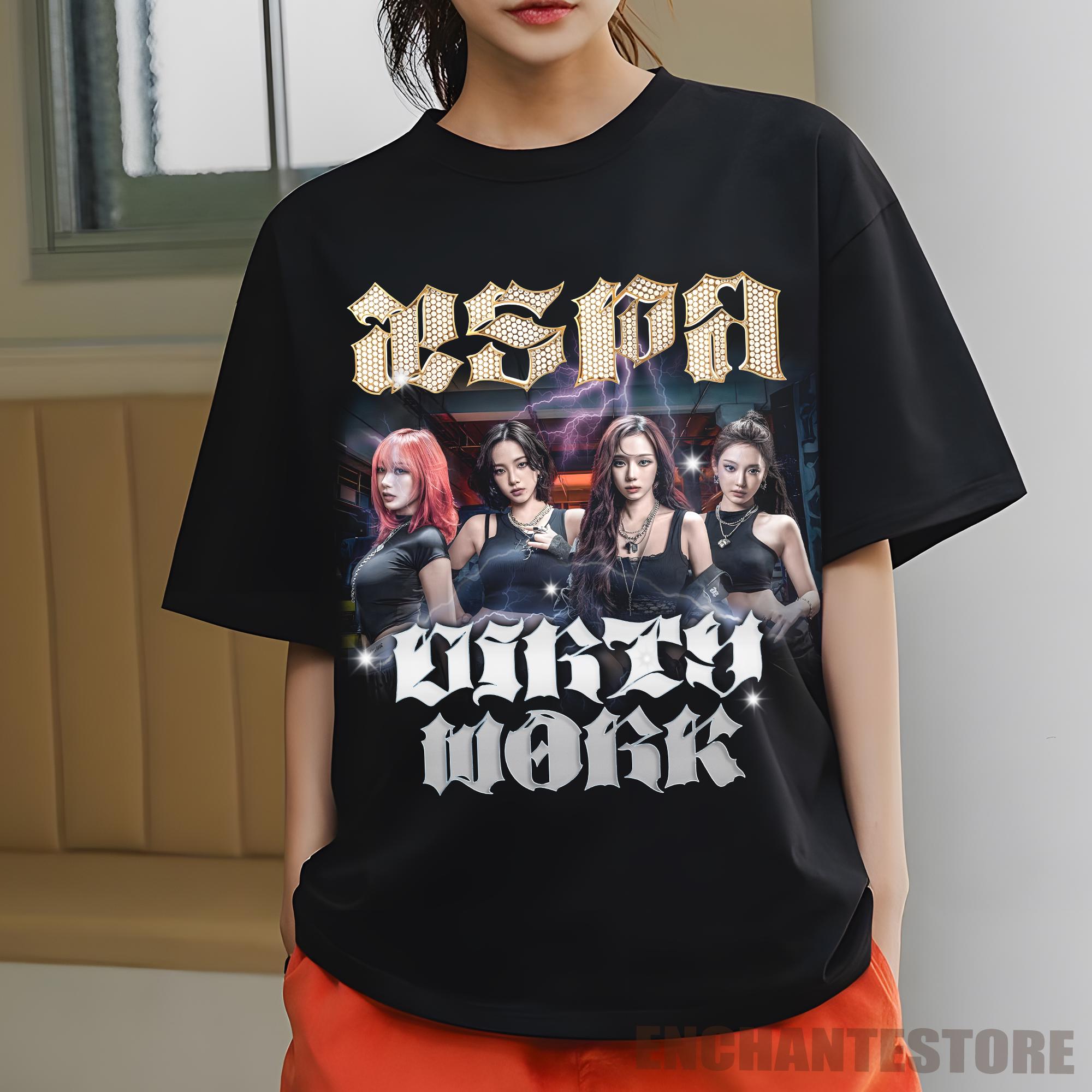 Retro Aespa Dirty Work Shirt, 2025 Aespa Live Tour Synk