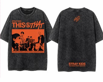 Stray Kids This And That Mineral Wahed Shirt, 2026-2027 Stray Kids Run It World Tour Acid Washed Shirt, Stray Kids World Tour Run It Shirt