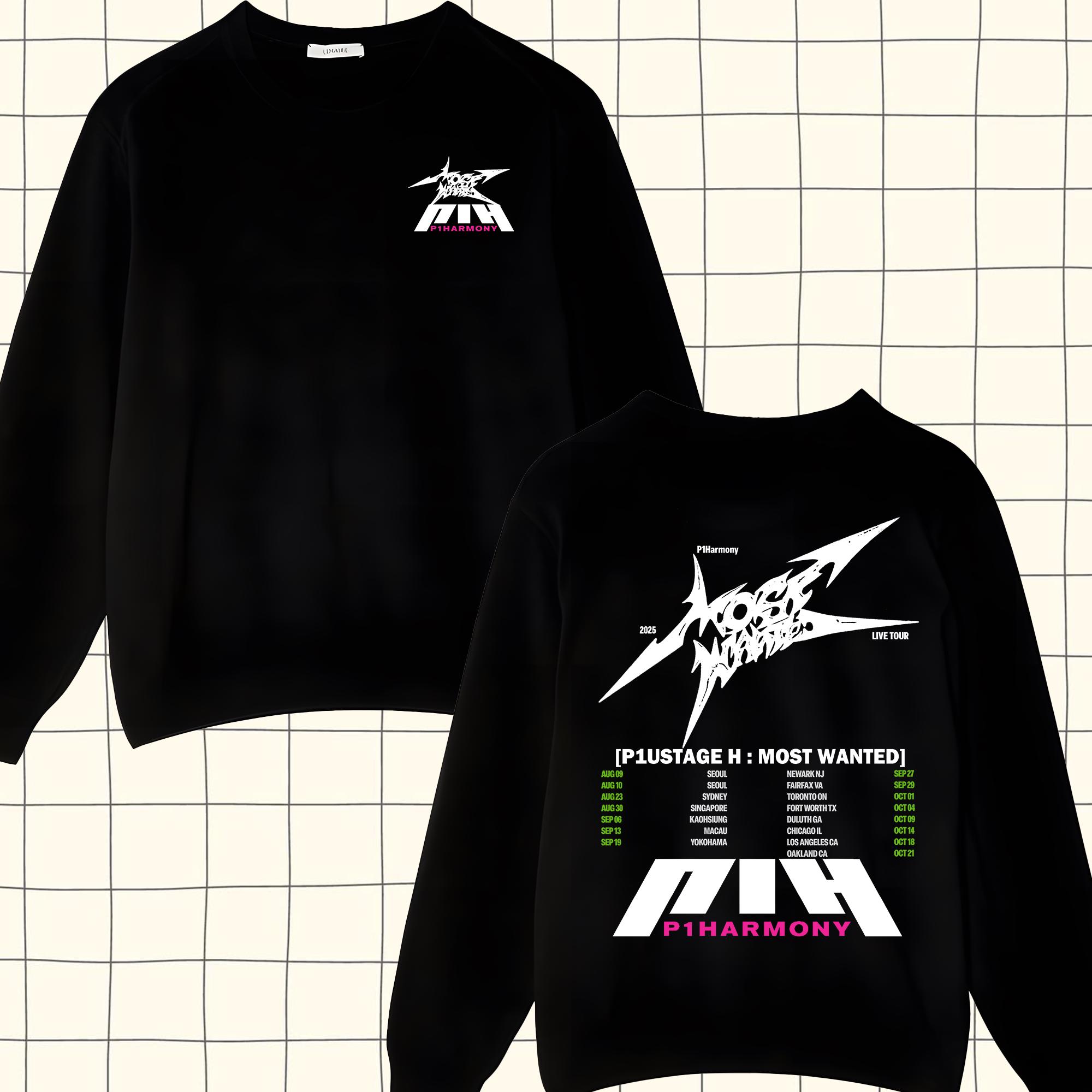 2025 P1harmony Live Tour P1ustage H Most Wanted Shirt, P1harmony