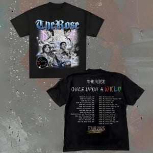 Retro The Rose Once Upon AWRLD Tour Shirt, The Rose WRLD Road Map Sweatshirt, The Rose WRLD Album, The Rose 2025 World Tour Bootleg Style