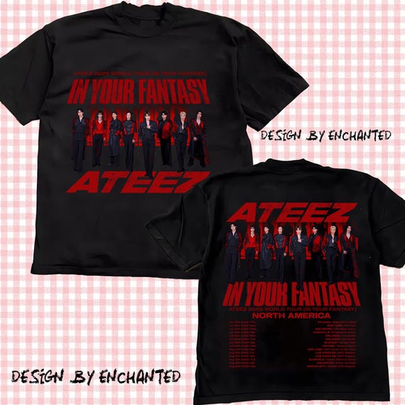 Retro Ateez 2025 World Tour in Your Fantasy Shirt, ATEEZ