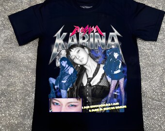 aespa richman popup nyc カリナ T-SHIRTS トレカ Aespa Karina Tshirt, Aespa Rich Man Shirt, I Am a Rich Man