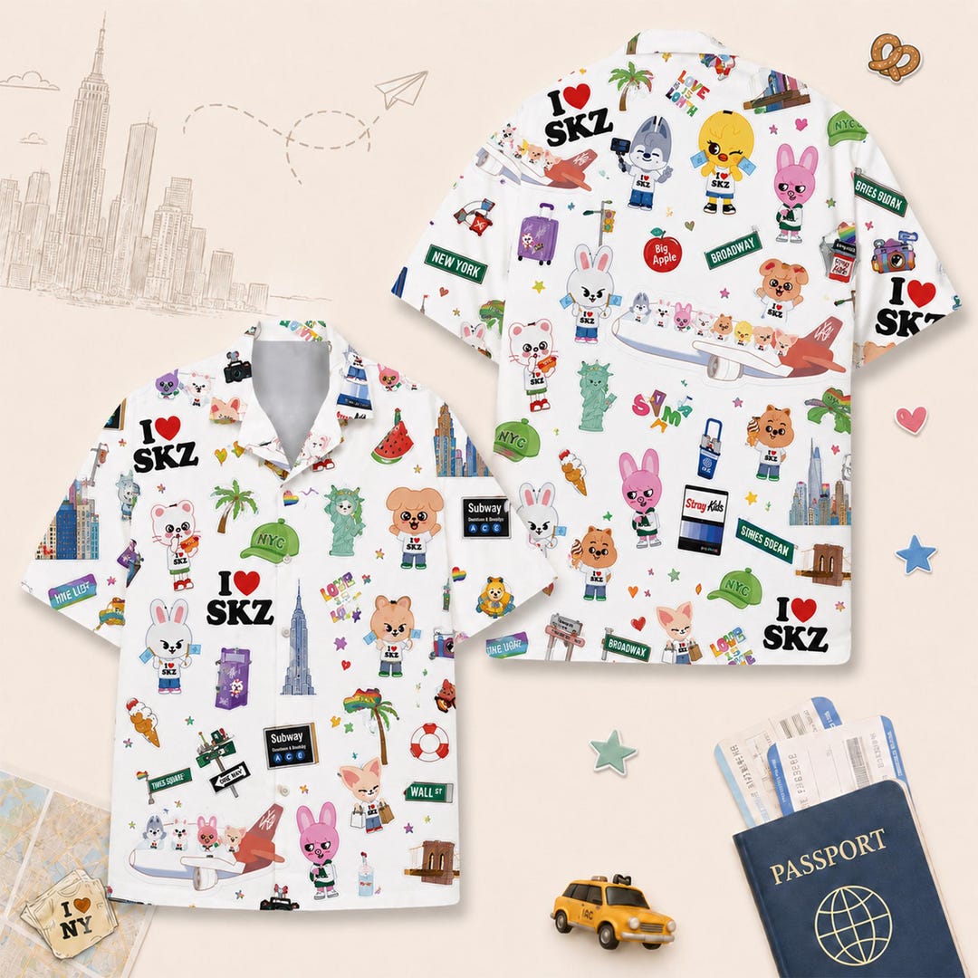 SKZOO Everywhere All Around the World in New York Hawaiian Shirt