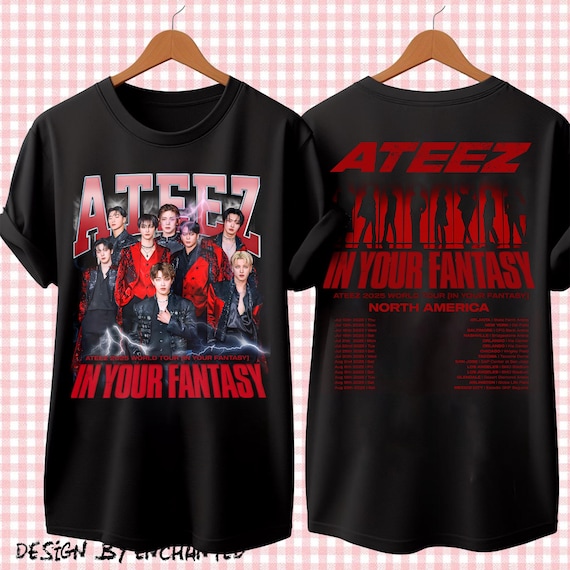 Retro Ateez 2025 World Tour in Your Fantasy Shirt, ATEEZ