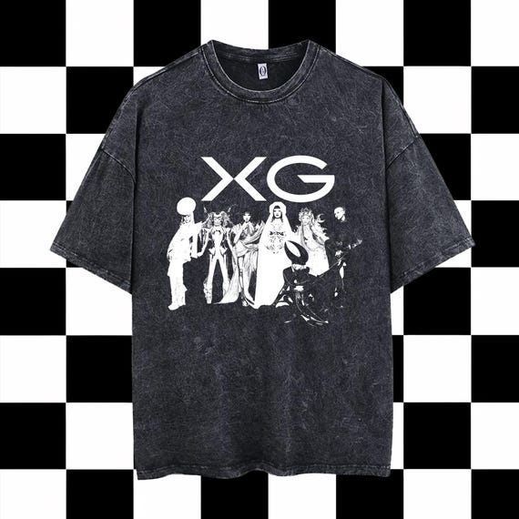 Retro Xg GALA Mineral Washed Shirt, XG 1st World Tour Shirt, Xg