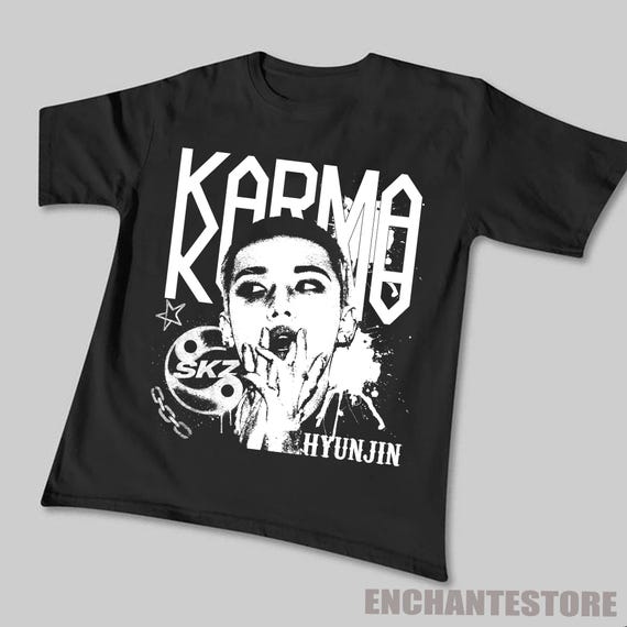 Retro Stray Kids Hyunjin Karma Shirt, SKZ Karma Sweatshirt, Stray