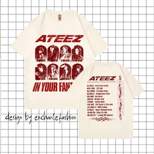 Ateez 2025 World Tour in Your Fantasy Shirt, Ateez World Tour 2025 in North America Tshirt, ATEEZ Golden Hour Part 3, Ateez Lemon Drop Shirt