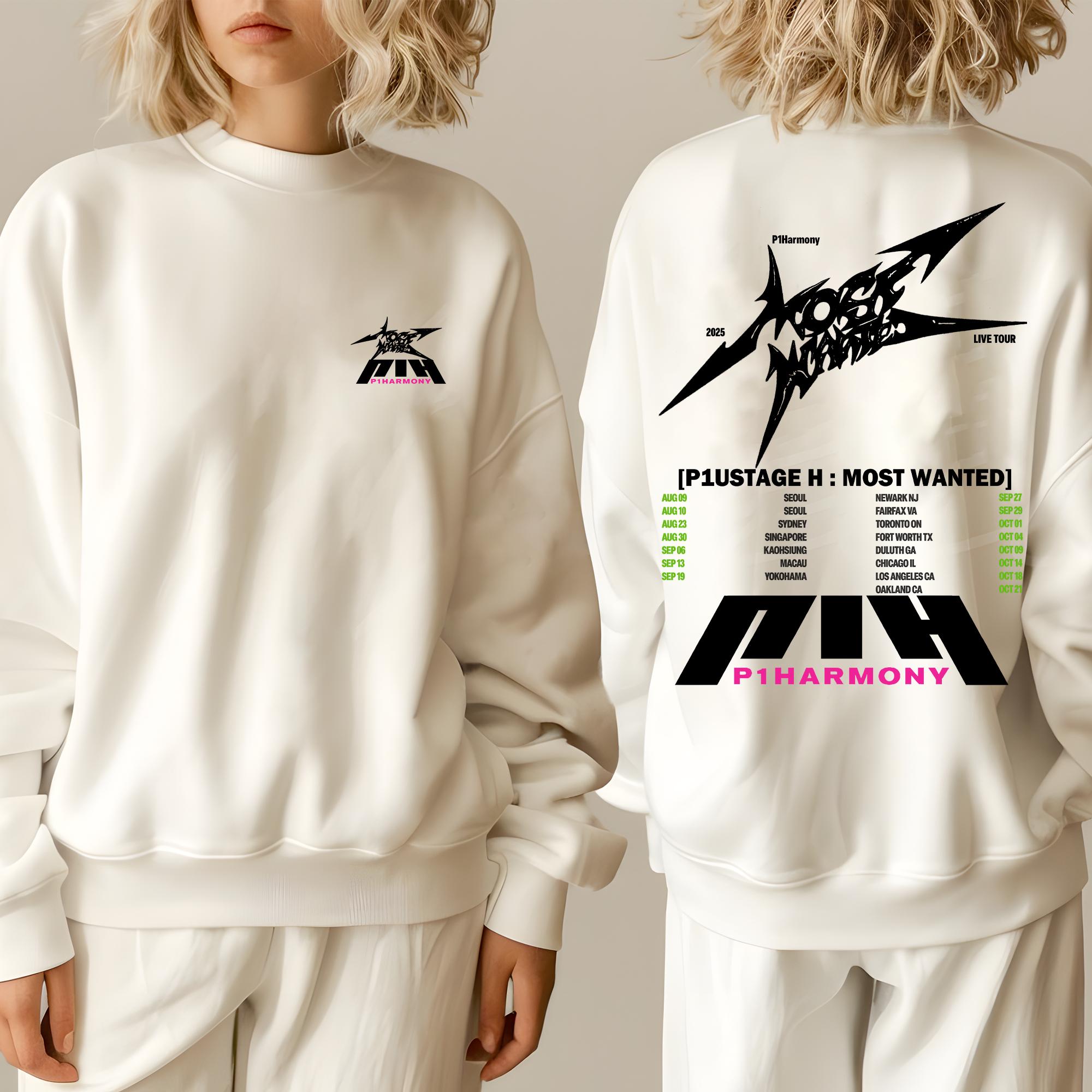 2025 P1harmony Live Tour P1ustage H Most Wanted Shirt, P1harmony