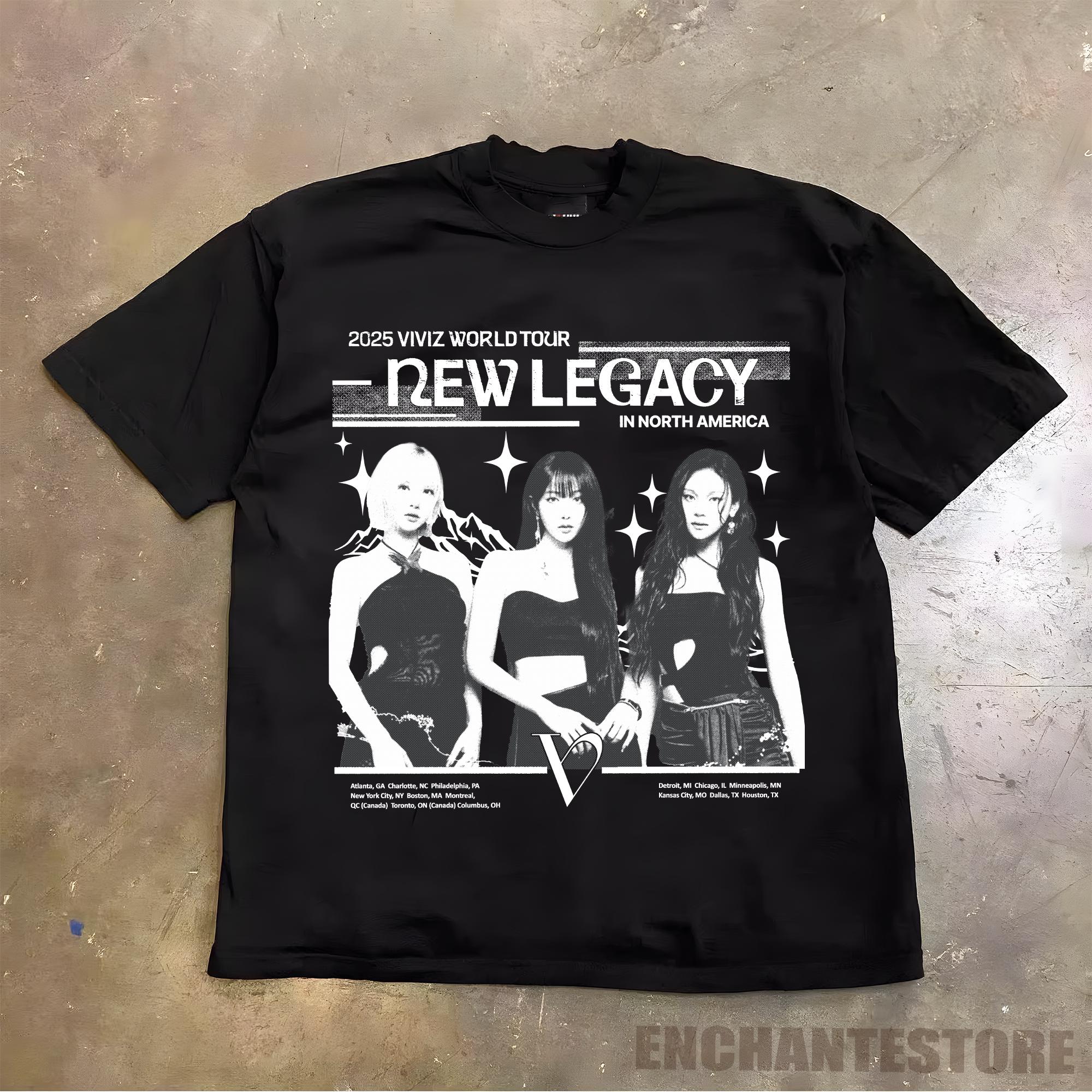VIVIZ NEW LEGACY T-shirt, Kpop Fan Tee for Girls, Retro Y2K