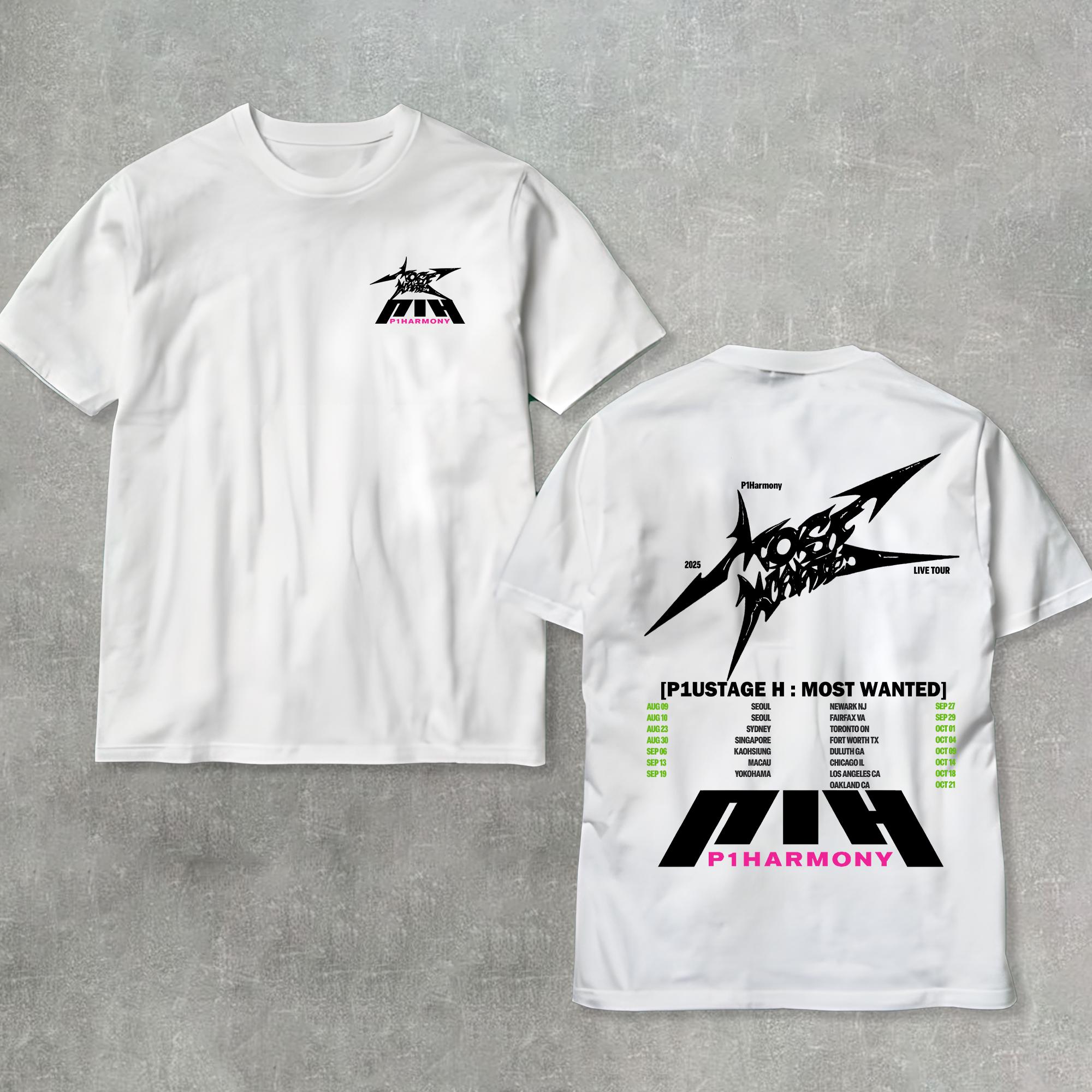 2025 P1harmony Live Tour P1ustage H Most Wanted Shirt, P1harmony