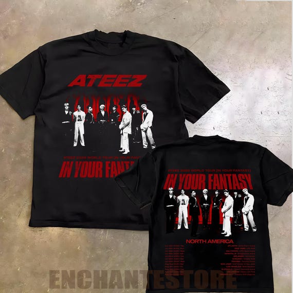Retro Ateez 2025 World Tour in Your Fantasy Shirt, ATEEZ