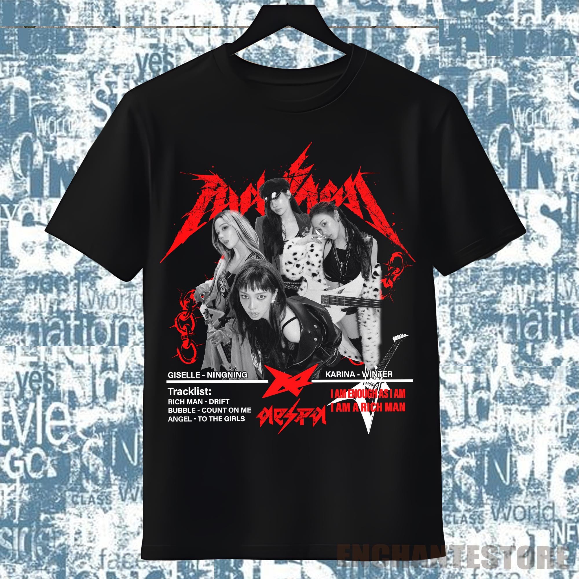 Retro Aespa Rich Man Shirt, Aespa I Am a Rich Man Sweatshirt