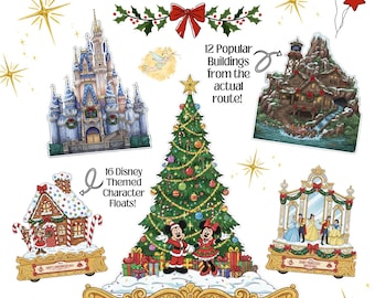 Mickey’s Christmas Parade Tablescape Printable Bundle | DIY Tablescape Decor | Instant Download | Holiday Centerpiece | Digital Download