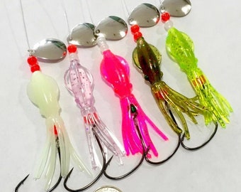 Best Fluke (Summer Flounder) B2 Squid Bottom Fishing Lures FREE RIGS!