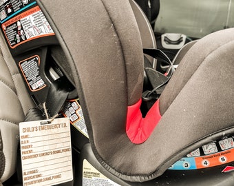 Car Seat Information Tags-Tags-Children-2023-First Responders-Safety-Non-Virbal-Family-Tags-Car-Safety Information-Kids