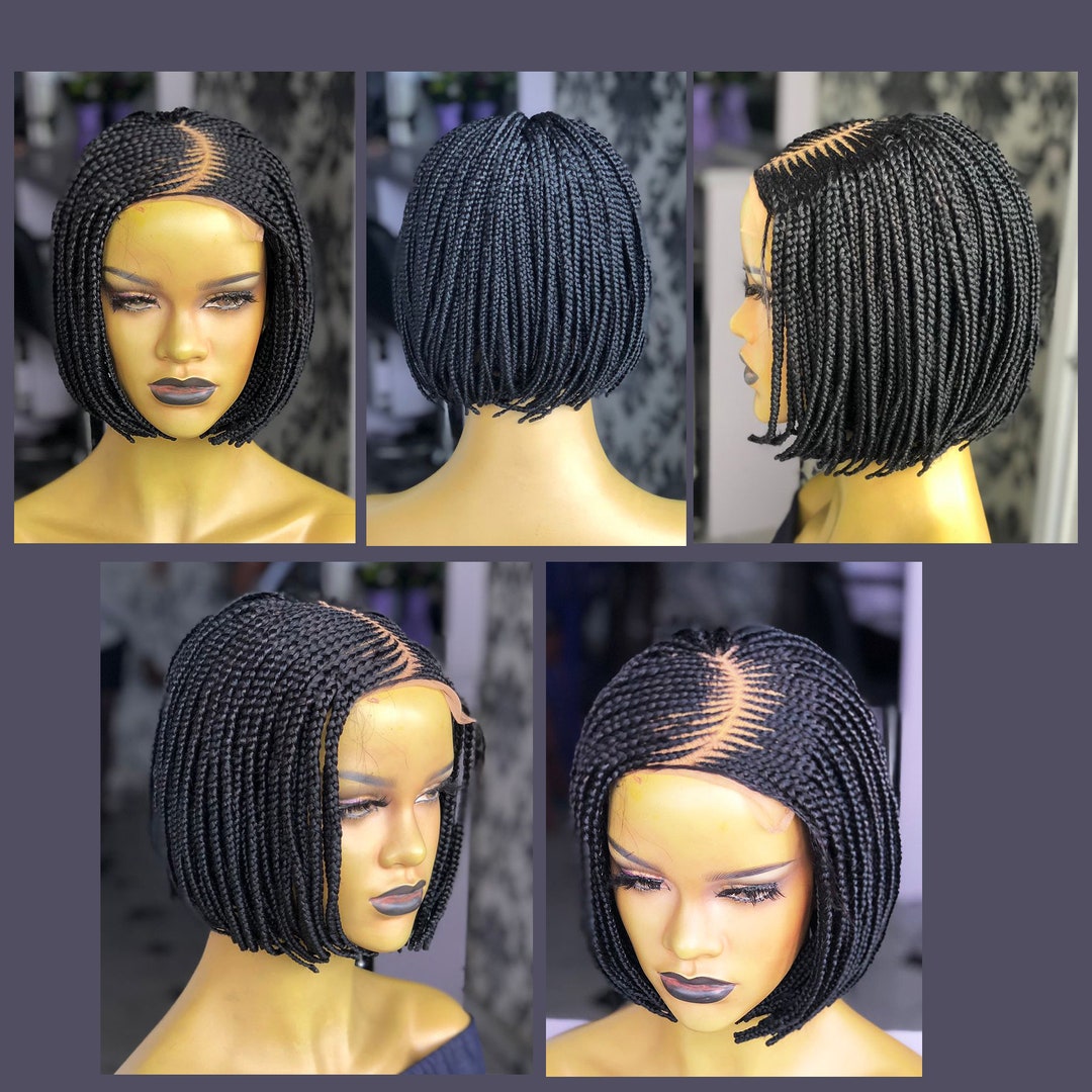 Boho Braided Bob Wig for Black Women Braids Wig for Black Etsy Canada