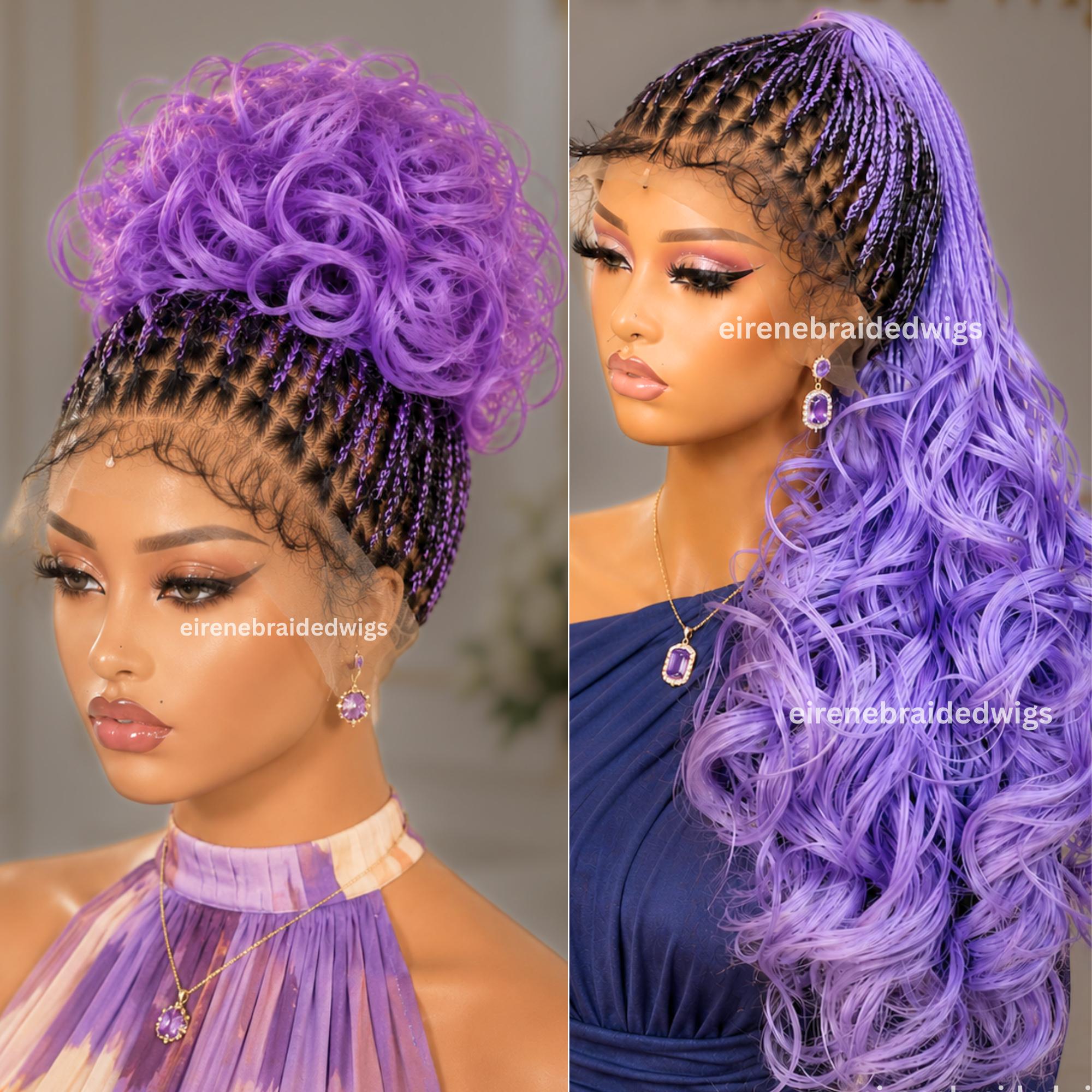 New In Box Lavender Wig Amazon.com : testar Purple Wig Medium Length Lavender Wigs  main image 2
