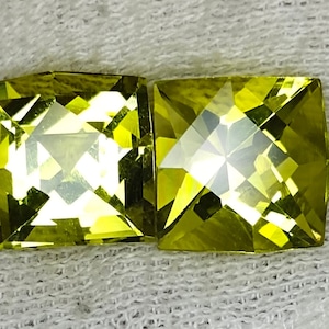 16.60Ctsgreen gold pair Prince cut 12x9MM Christmas gift AAA Quality cushion Shape Pair Brilliant Cut Loose Faceted Gemstone for jewelry