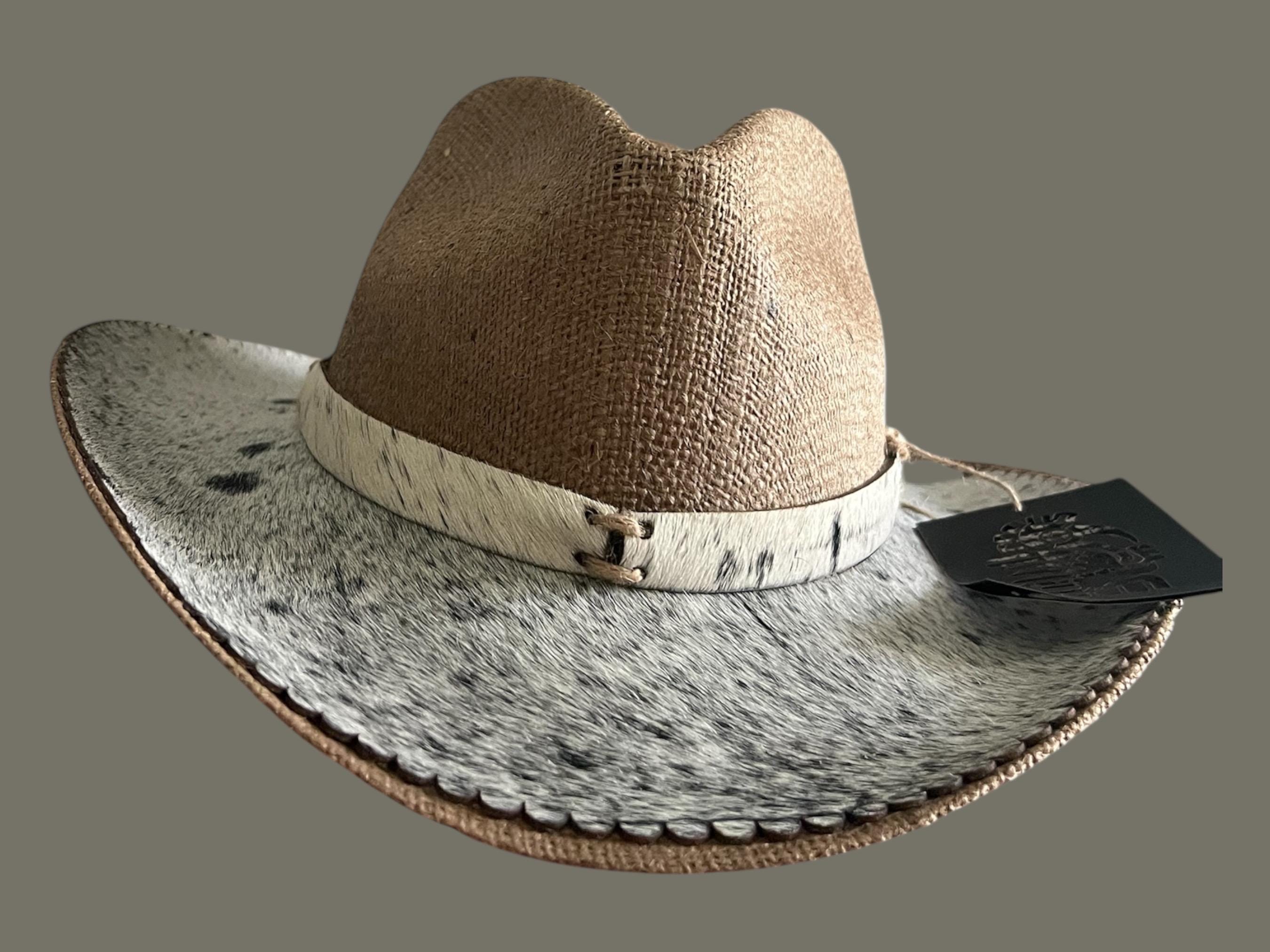 Handmade Jute Hat / Brim Lined With Cow Hair / M and L 