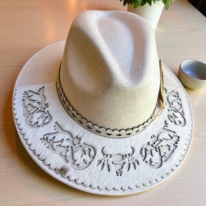 Handmade Jute Hat / Brim Lined With Cow Hair / M and L  display picture 3