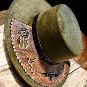 Handmade Jute Hat / Brim Lined With Cow Hair / M and L  display picture 1