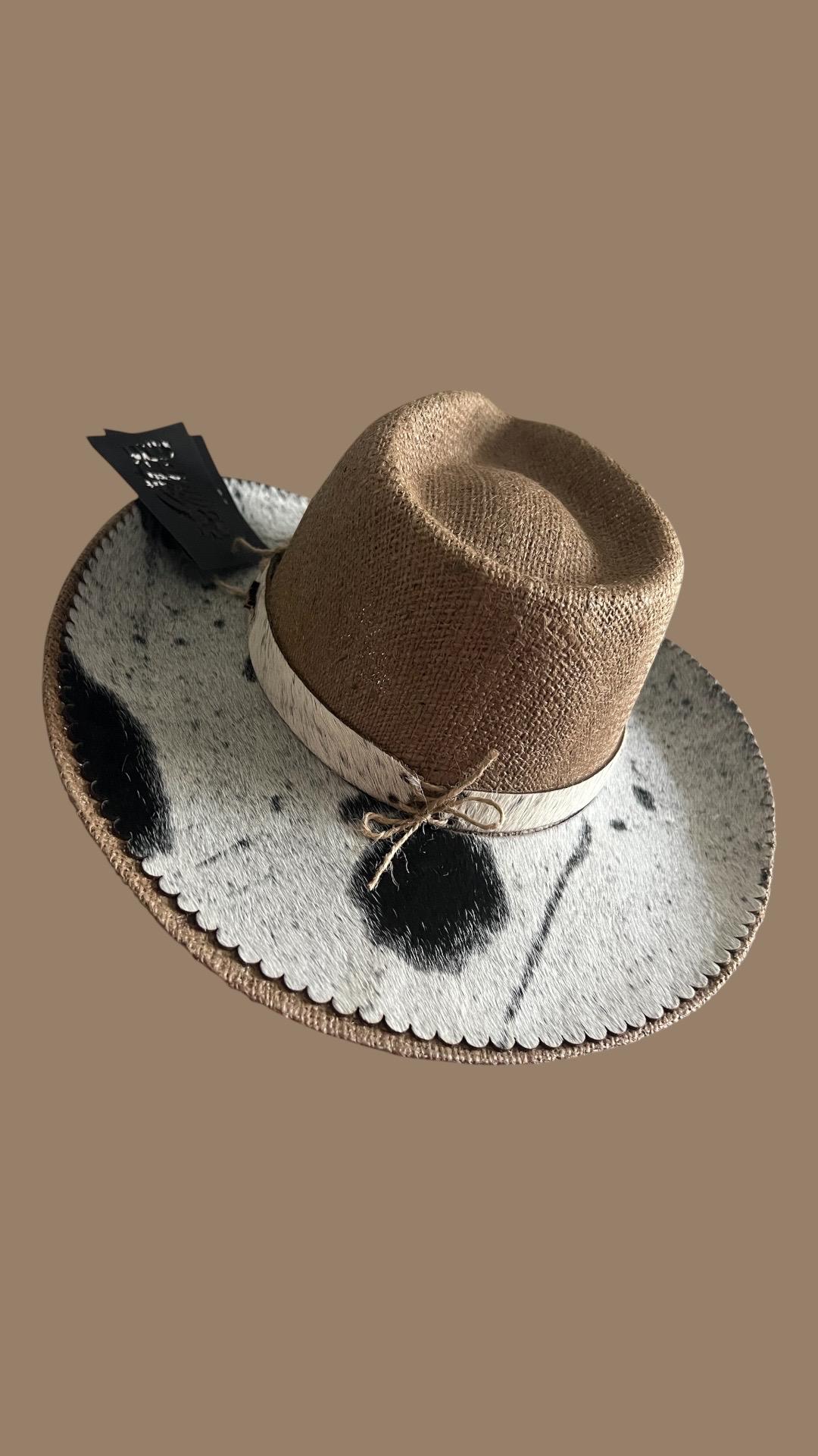 Handmade Jute Hat / Brim Lined With Cow Hair / M and L  display picture 2