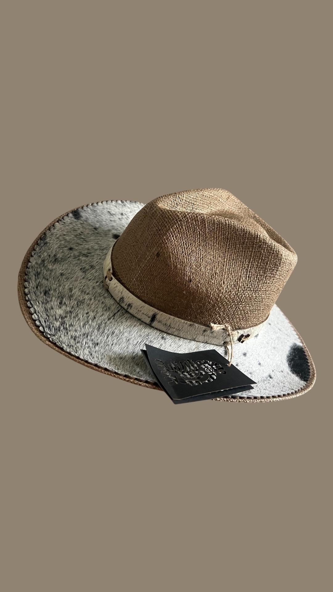 Handmade Jute Hat / Brim Lined With Cow Hair / M and L  display picture 1