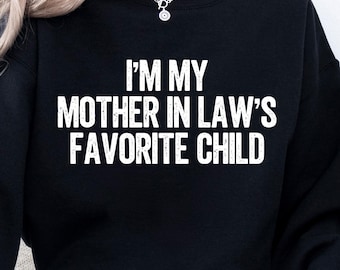 Sou o filho(a) favorito(a) da minha sogra (imagem PNG), PNG engraçado para pais, presente para o Dia das Mães, PNG de humor, presente para homens e mulheres.