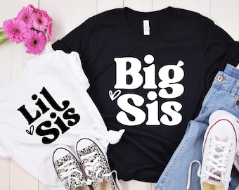 Big Sis Svg, Lil Sis Svg, Big Sister Svg, Little Sister Svg, Digital Download