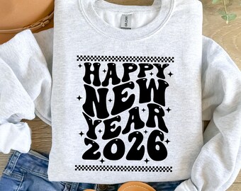 Feliz Ano Novo 2026 SVG, 2026 PNG, Design de Natal, Design de Sublimação