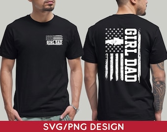 Arquivo SVG e PNG para o Dia dos Pais (Girl Dad Svg e Png), Clube de Pais de Meninas (Girl Dad Club Png), Arquivo SVG para o Dia dos Pais, Anúncio de Gravidez de Menina, Download Digital