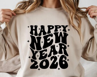 Feliz Ano Novo 2026 SVG, 2026 PNG, Design de Natal, Design de Sublimação