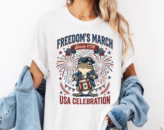 USA 250th Anniversary PNG, Patriotic Frog Drummer Design (Digital Download)