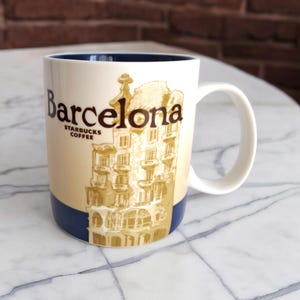 Vintage Starbucks Mug Barcelona City Series 2011 - 473ml Ceramic