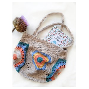 Bolso de punto hecho a mano, bolso ecológico, bolso de red, bolso cuadrado, bolso de playa, bolso de verano para mujer, bolso de mujer de algodón