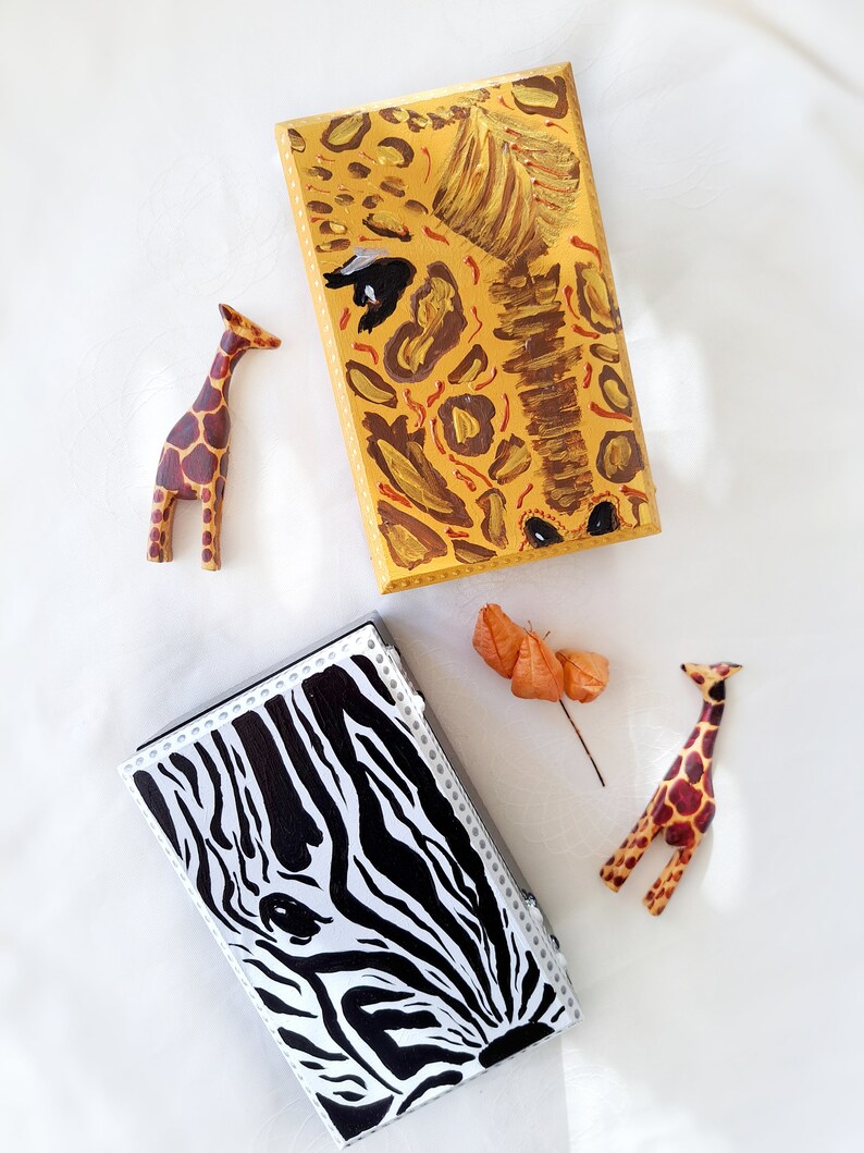 Wooden Jewelry Box Hand Made African Animals Etsy